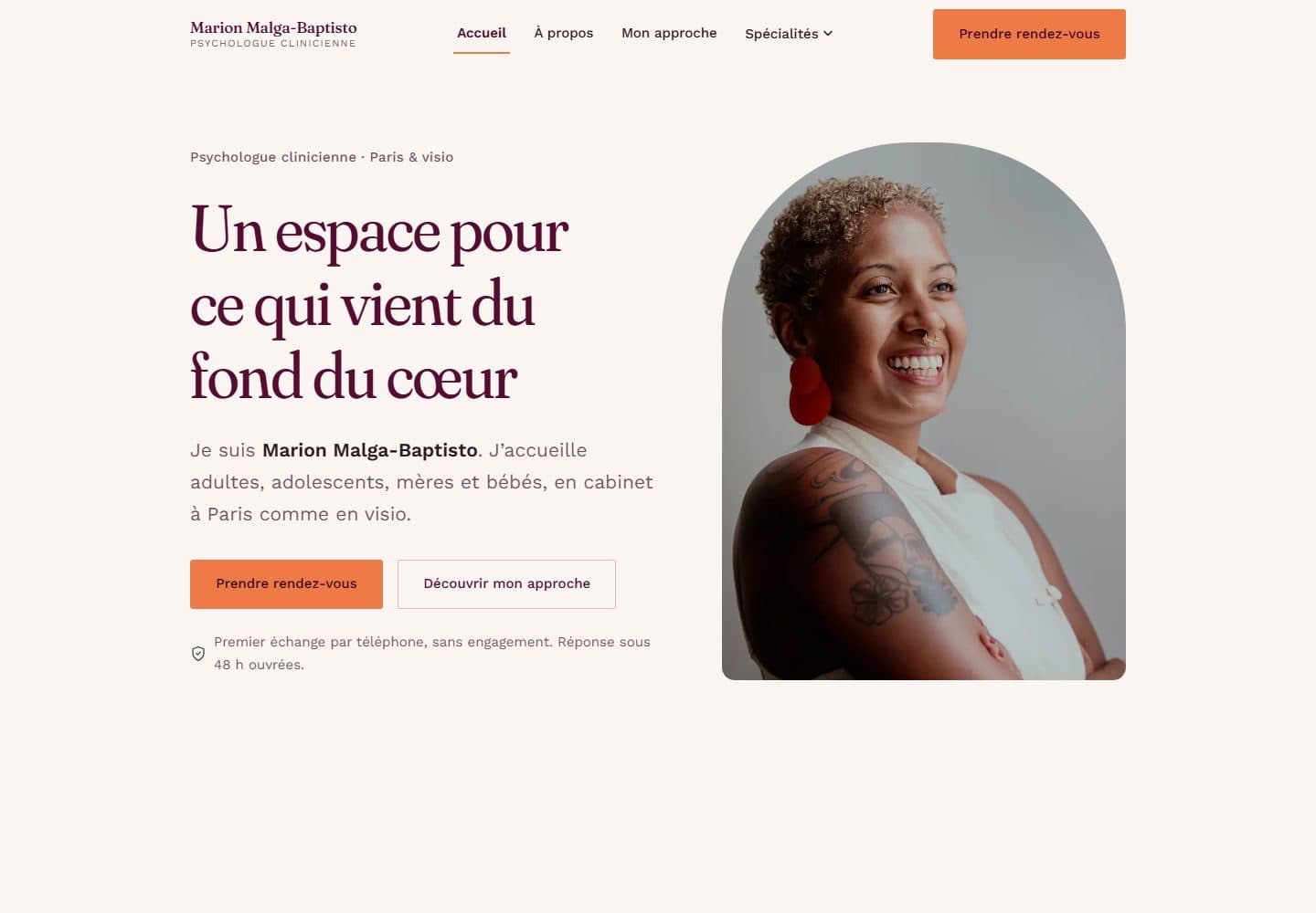 Marion Malga-Baptisto : Psychologue clinicienne à Paris et en visio