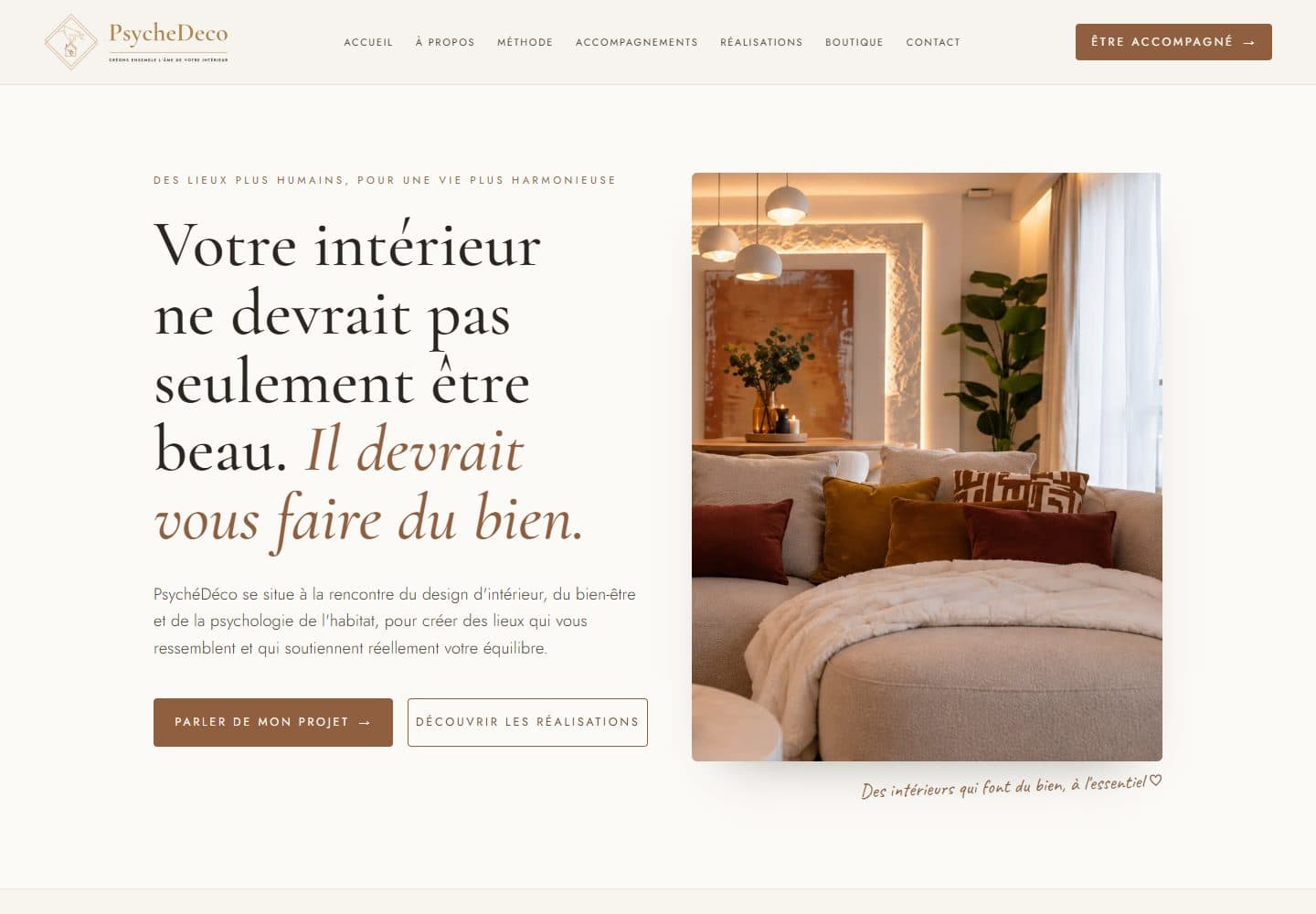 PsychéDéco Bien-Être : Decoradora de interiores: web, agenda en línea y CRM